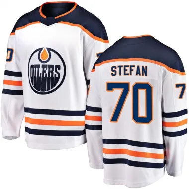 Breakaway James Stefan White Edmonton Oilers Away Jersey - Men's